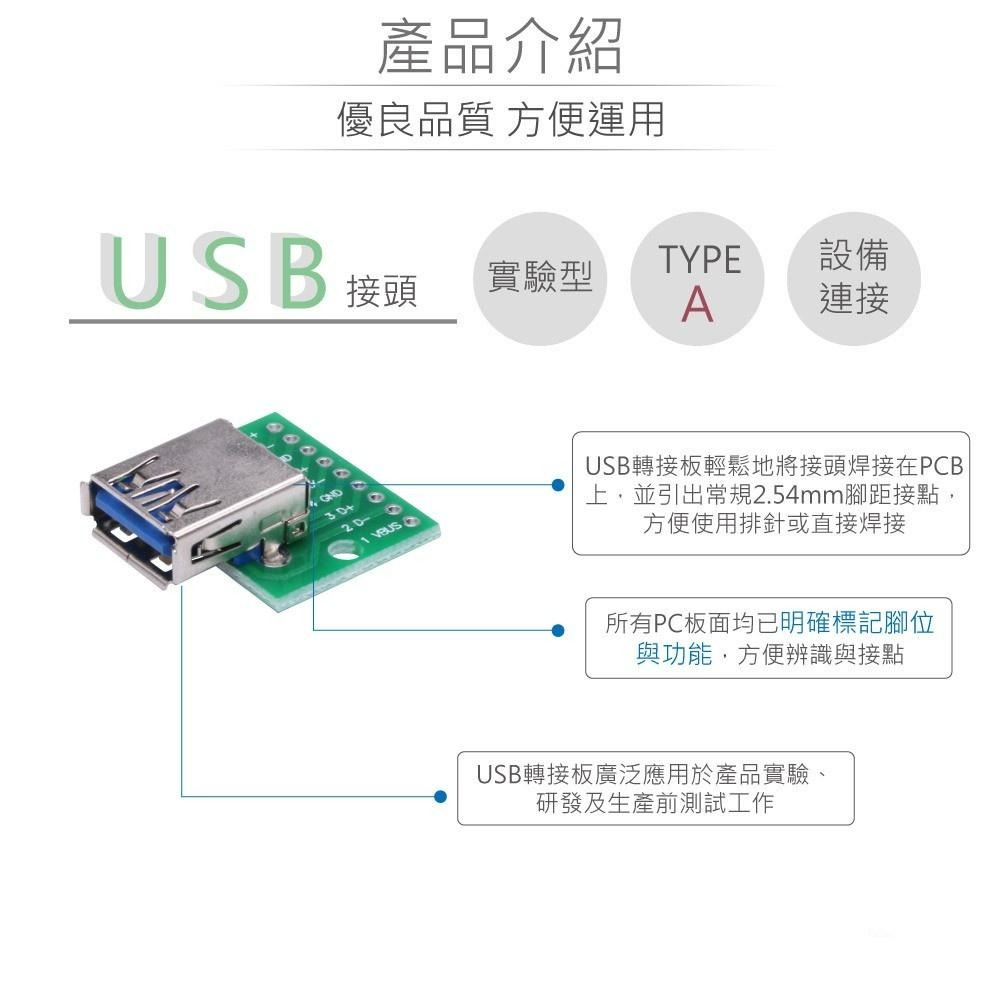 『聯騰．堃喬』USB 3.0 Type-B 母座 轉 PCB DIP Pitch 2.54mm 轉接測試板 治具 測試板-細節圖2