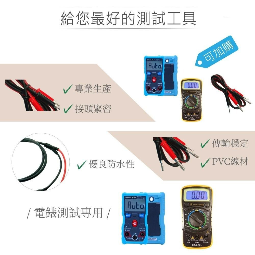 聯騰．雙香蕉頭量測線｜3尺長・4mm插頭｜儀錶測試專用｜高導通耐用型-細節圖2