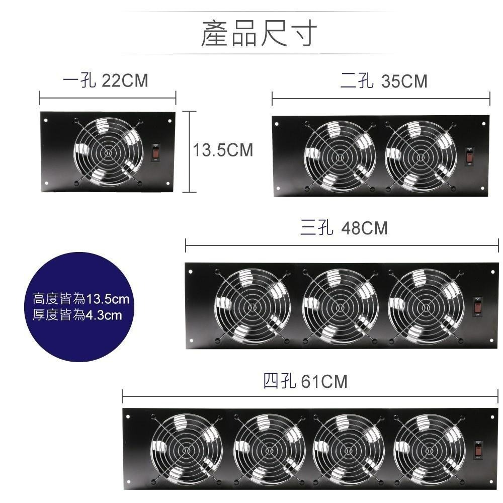 聯騰．四孔 低轉速 / 高轉速 散熱 降溫 排風扇 4＂ / 12公分 早餐店 附電源線 AC110V 風扇-細節圖6