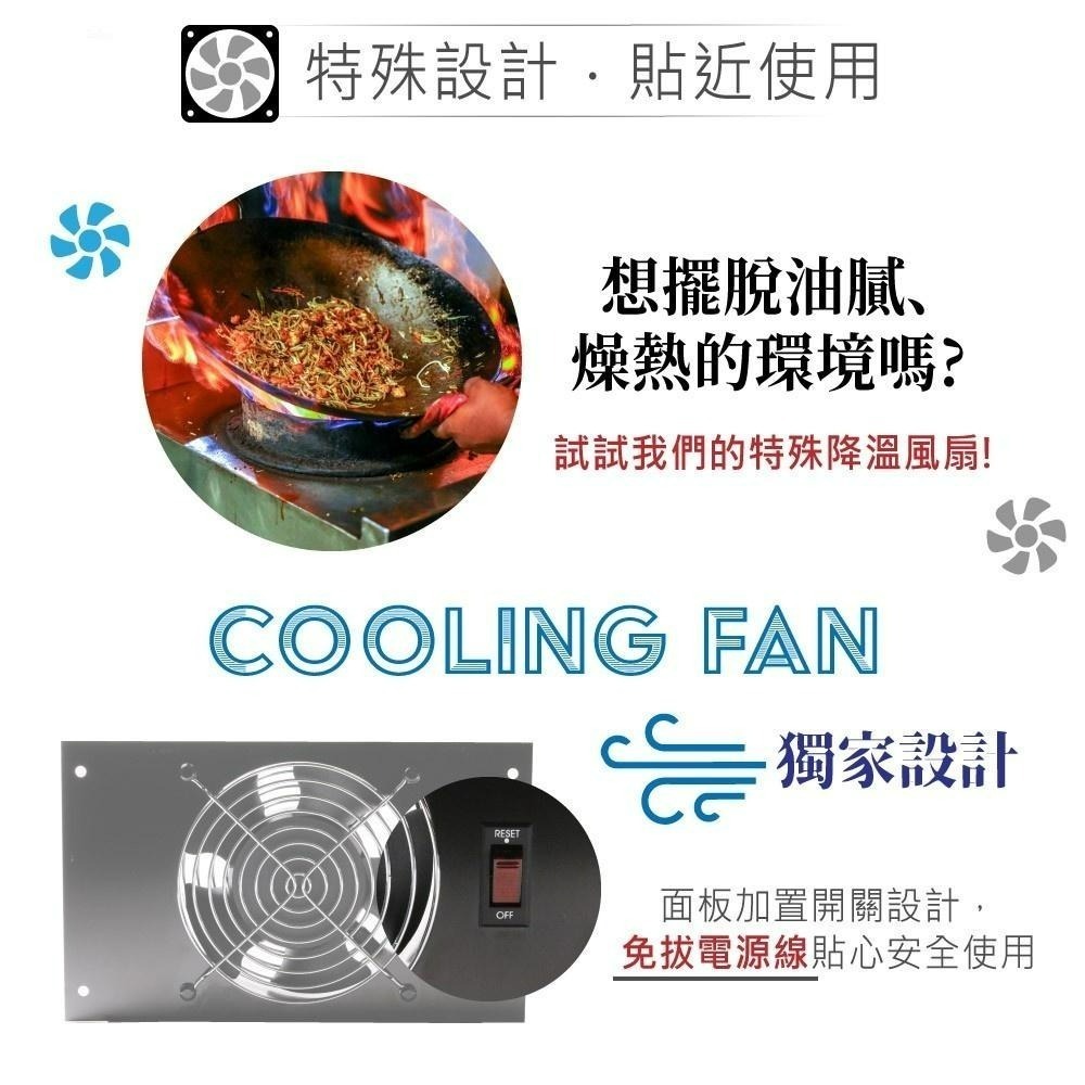 聯騰．三孔低轉速排風扇｜4吋／12公分・AC110V・附5呎電源線・廚房／浴室／早餐店強制排氣・降溫推薦-細節圖2
