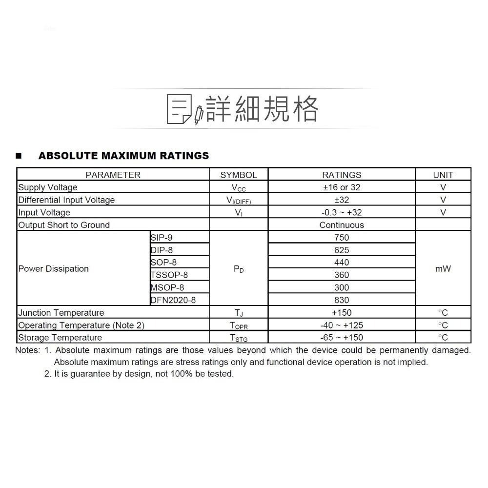 『聯騰．堃喬』UTC LM358L PDIP8 DUAL OPERATIONAL AMPLIFIER-細節圖2