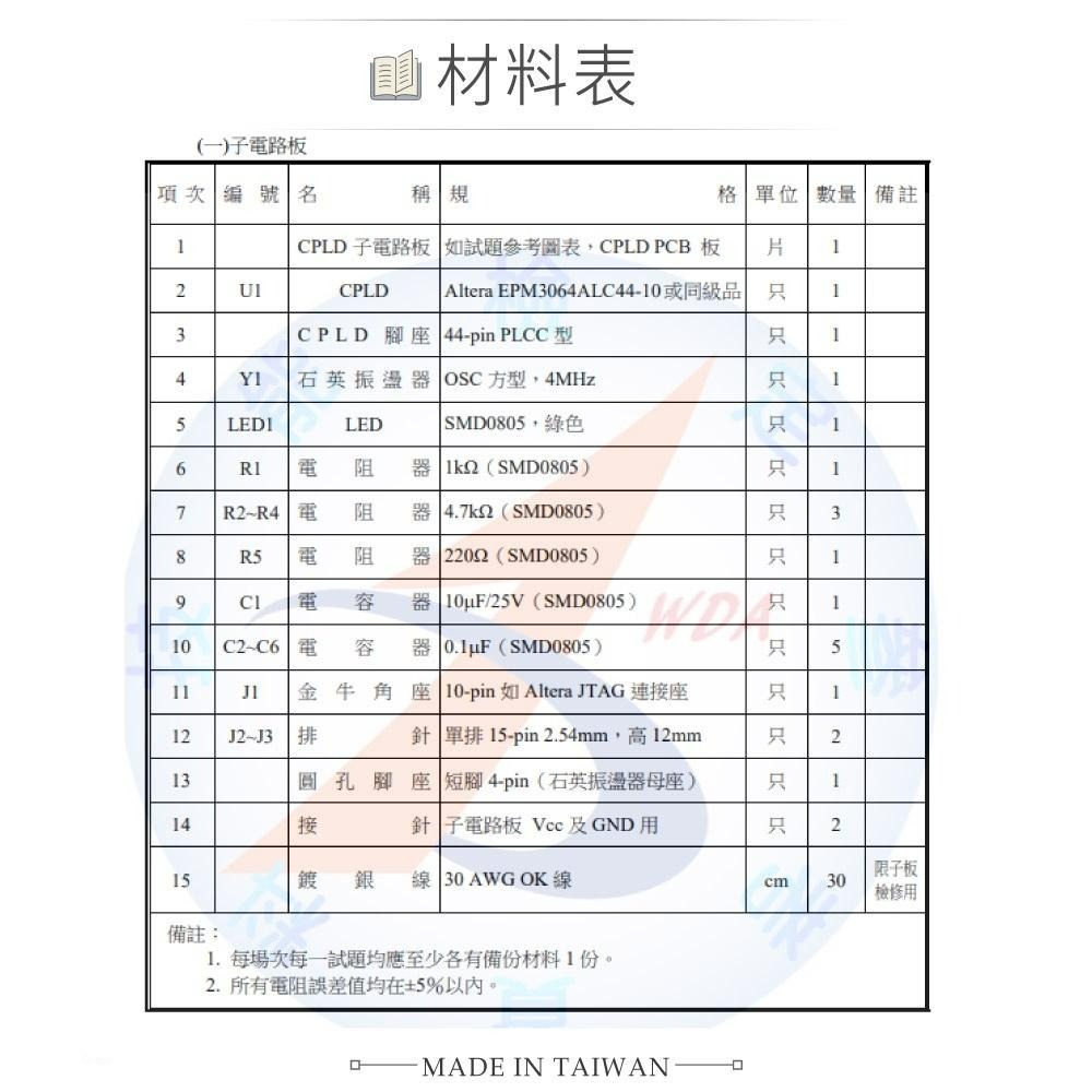 聯騰．111年新版 數位電子乙級技術士 四位數顯示 子板+母板測試板成品 技能檢定-細節圖8
