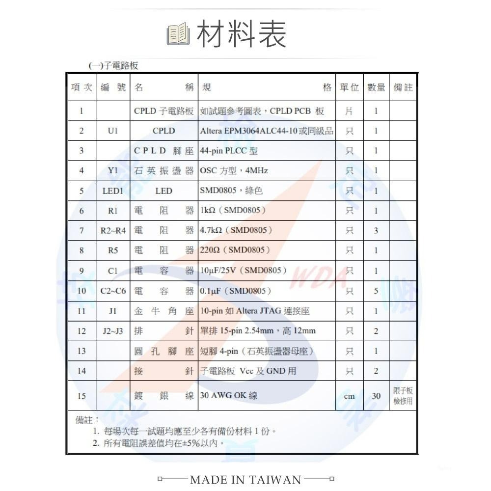 聯騰．111年新版 數位電子乙級技術士 四位數顯示 子板+母板全套材料包 技能檢定-細節圖7