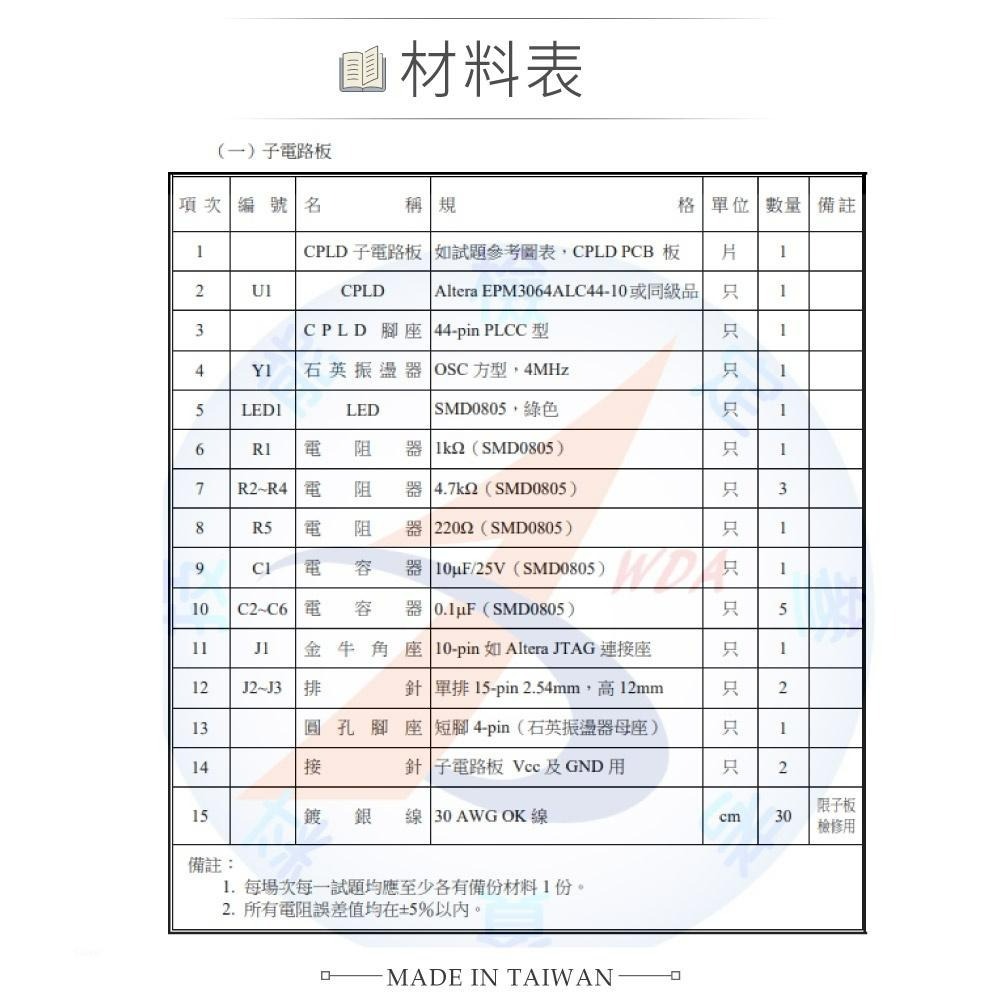 聯騰．111年新版 數位電子乙級技術士 四位數顯示與鍵盤輸入顯示裝置 子電路板成品 技能檢定 11700 110201-細節圖5