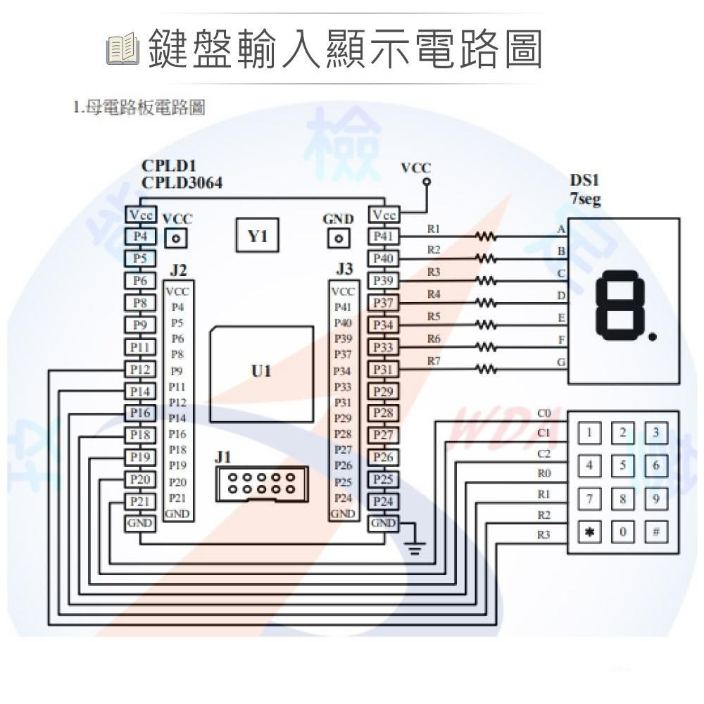 『聯騰．堃喬』111年新版 數位電子 乙級技術士 四位數顯示、鍵盤輸入顯示裝置 母板+子板全套零件包 技能檢定-細節圖3