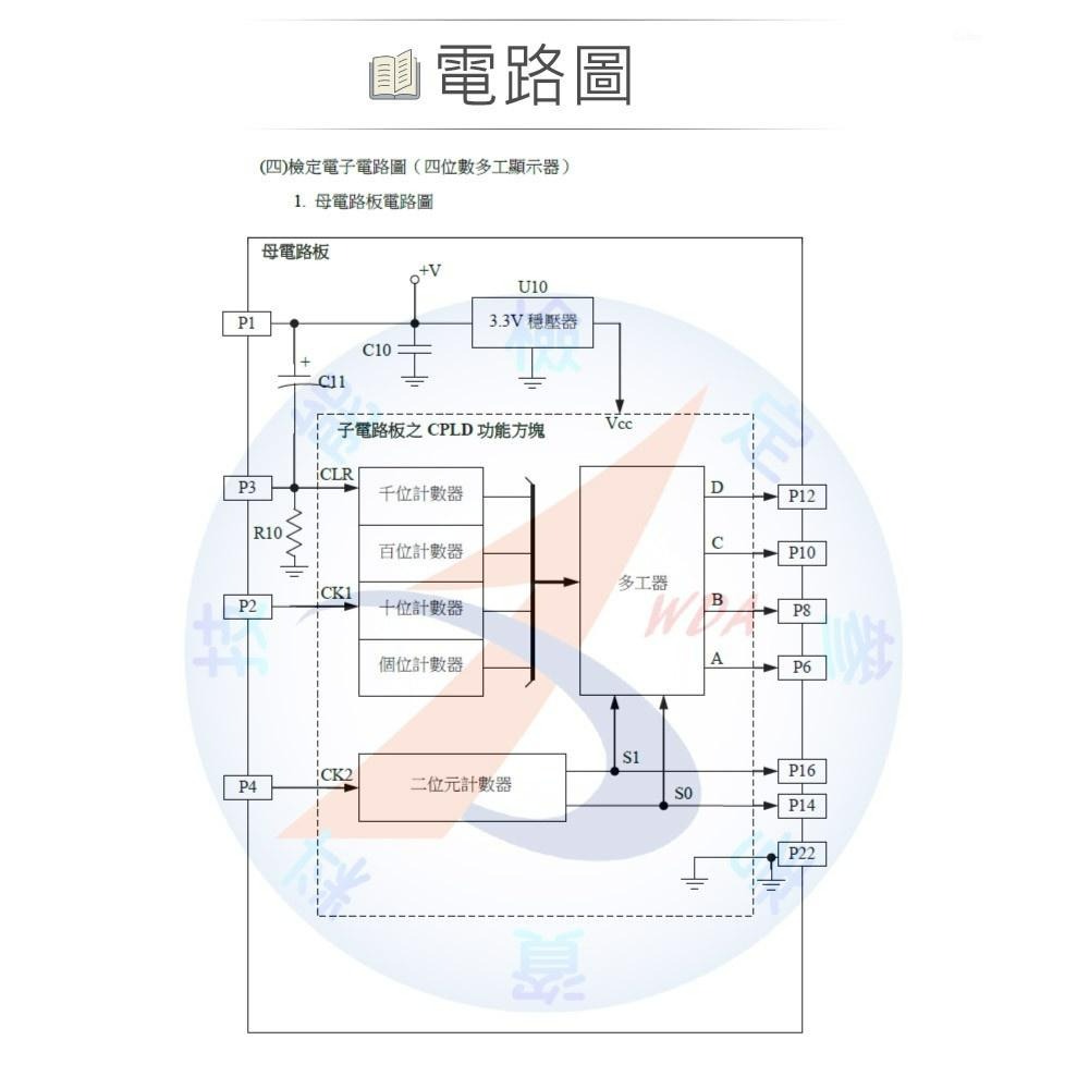 『聯騰．堃喬』 11700-990201 數位電子 乙級技術士 母電路板 四位數多功 顯示器 測試板 成品-細節圖5