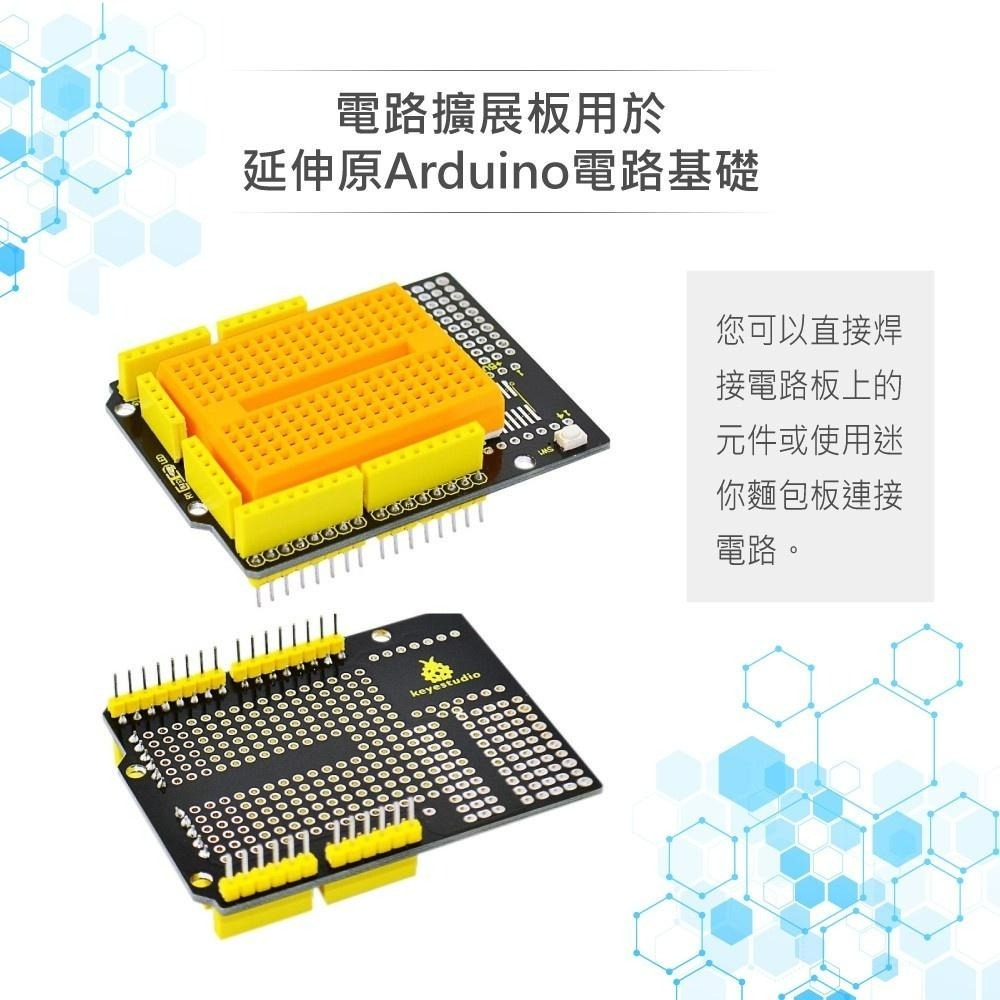 聯騰．KS0003 Arduino 原型擴展板 KEYESTUDIO 電子 實驗實習 高品質-細節圖2