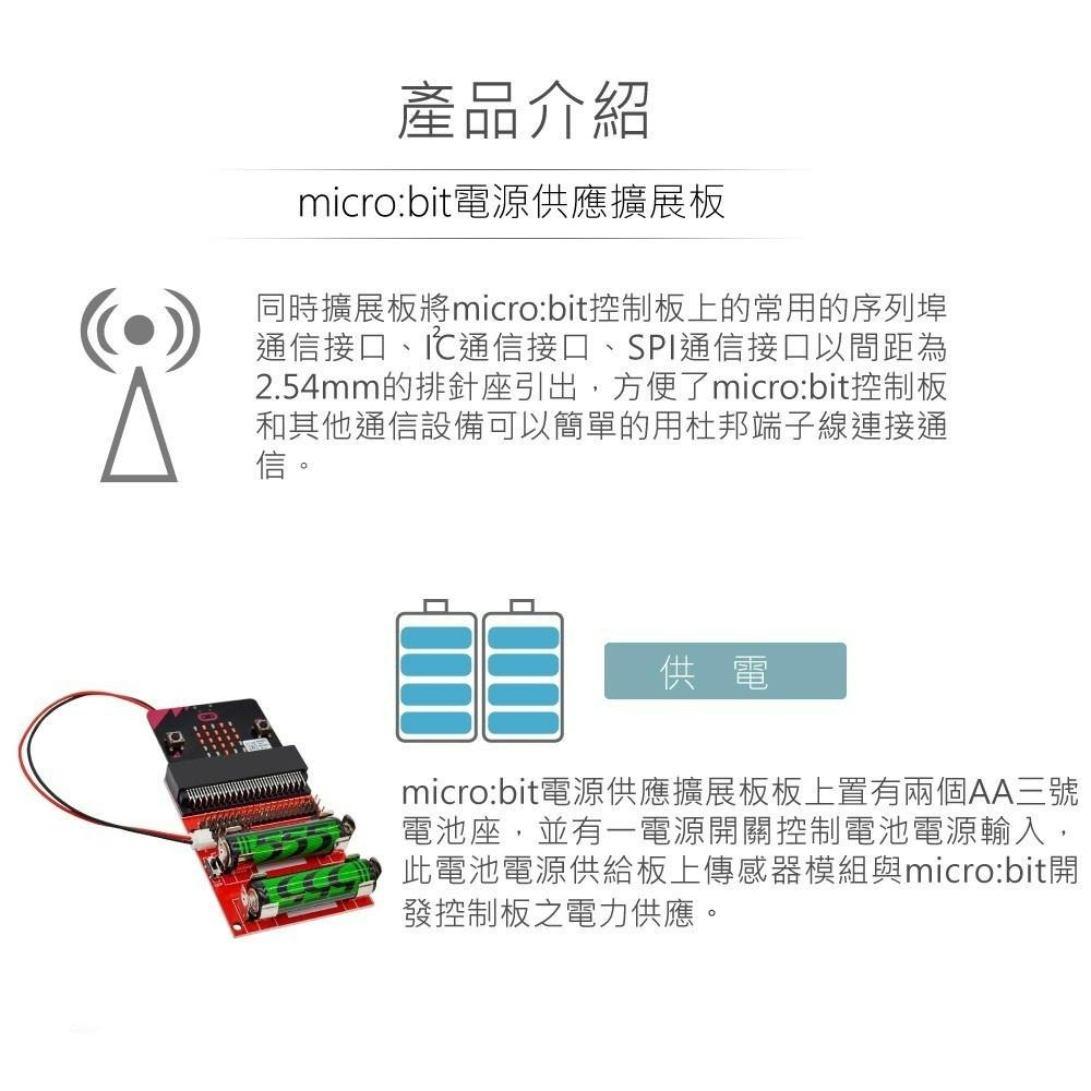 『聯騰．堃喬』micro:bit 電源供應 擴展板 兼容 3.3V 模組 適合各級學校 課綱 生活科技-細節圖3