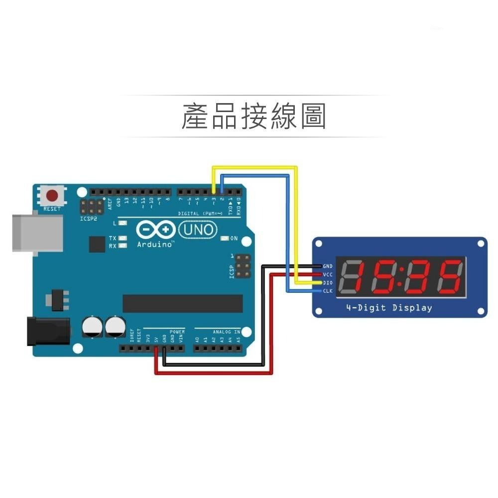 聯騰．TM1637 七段顯示器模組（帶時鐘點）・課綱互動顯示應用首選-細節圖3
