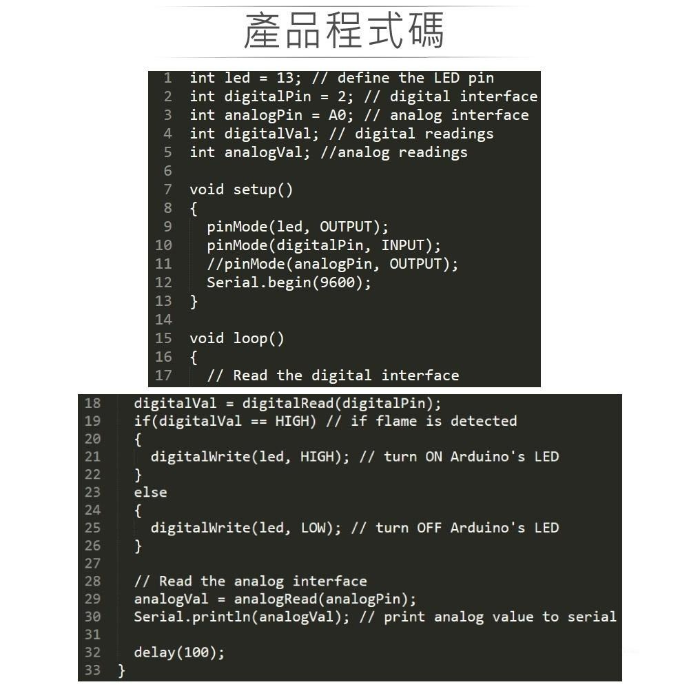 『聯騰．堃喬』火焰感測模組 適合Arduino、micro:bit、樹莓派 等開發學習互動學習模組-細節圖4