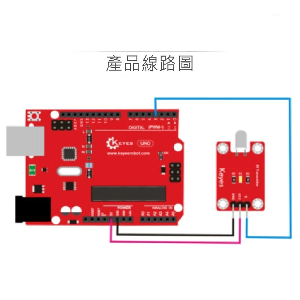 『聯騰．堃喬』紅外線發射模組 適合Arduino、micro:bit、樹莓派 等開發學習互動學習模組 環保材質-細節圖3