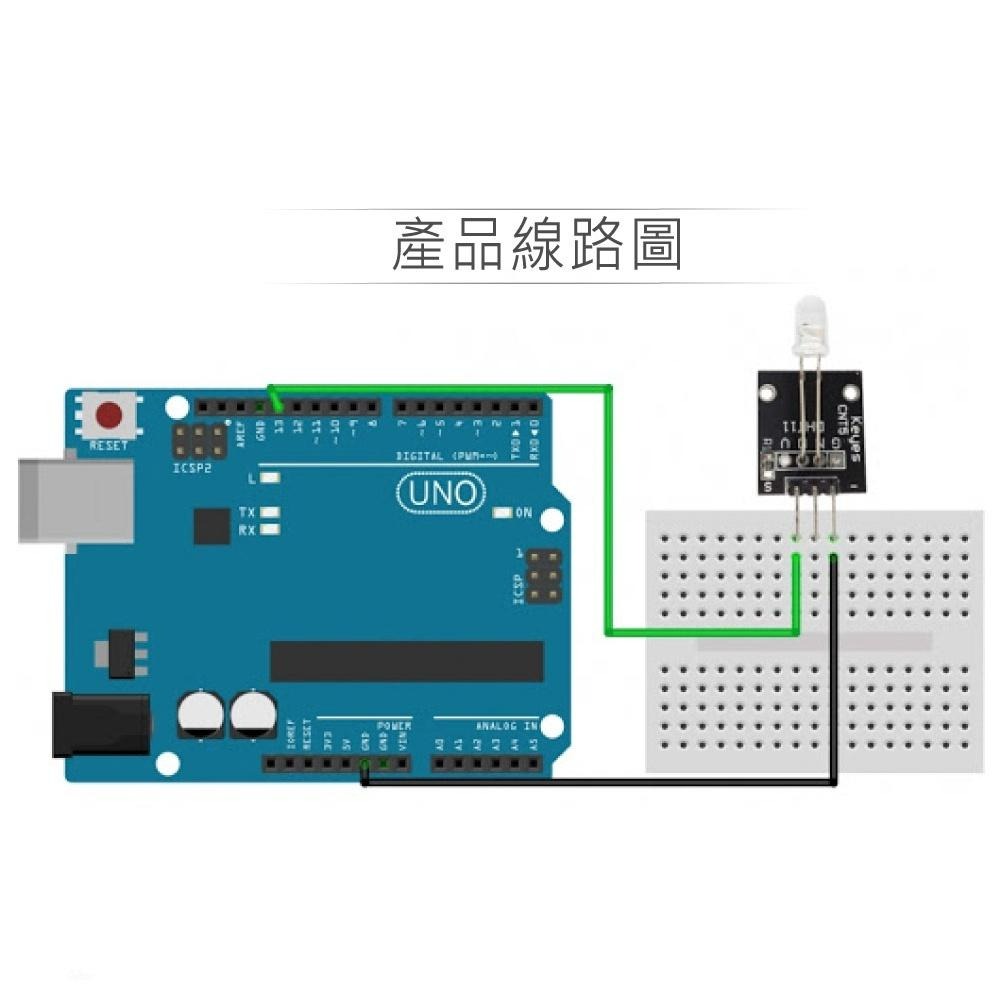 『聯騰．堃喬』七彩自動閃爍LED燈模組 適合Arduino、micro:bit、樹莓派 等開發學習互動學習模組-細節圖3