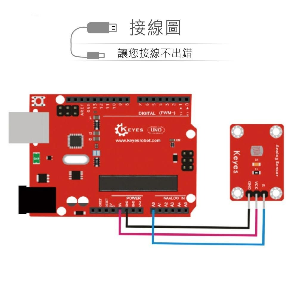 『聯騰．堃喬』光敏電阻 感測器 適合 Arduino micro:bit 開發 學習 互動 模組 環保材質-細節圖3