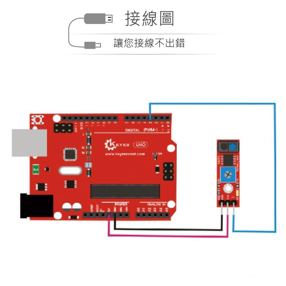 『聯騰．堃喬』紅外線 循跡 感測器 適合 Arduino micro:bit 開發 學習 互動 模組 環保材質-細節圖3