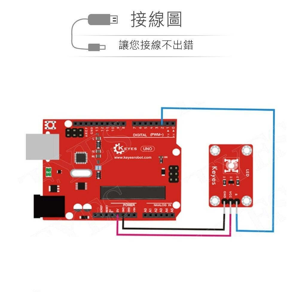 『聯騰．堃喬』草帽白光LED模組 適合Arduino、micro:bit、樹莓派 等開發學習互動學習模組 環保材質-細節圖3