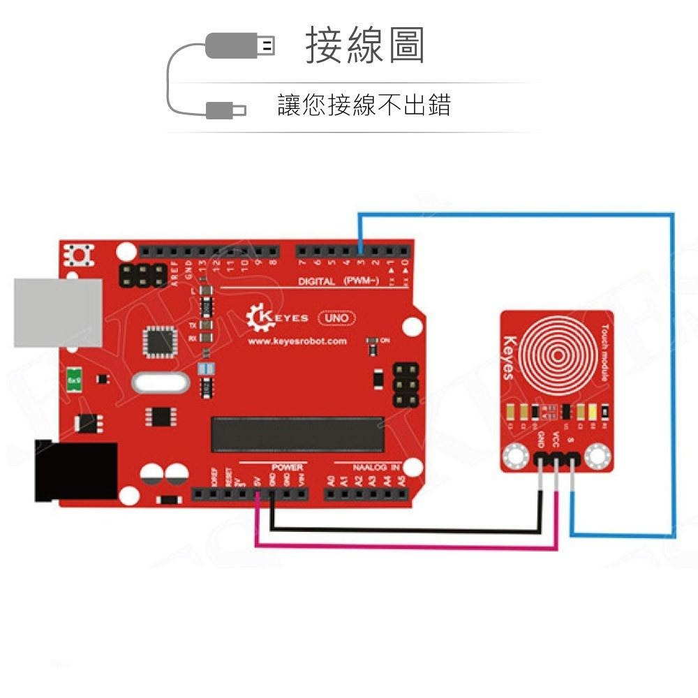 『聯騰．堃喬』電容式 觸摸 感測器 適合 Arduino micro:bit 開發 學習 互動 模組 環保材質-細節圖3