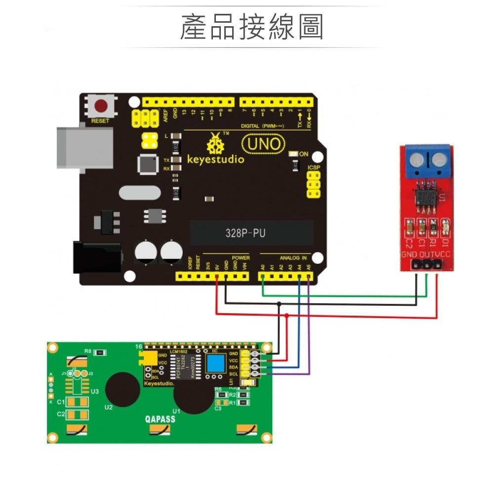 『聯騰．堃喬』ACS-712 電流感測模組 正負5A 適合Arduino、micro:bit、樹莓派 等開發學習模組-細節圖3