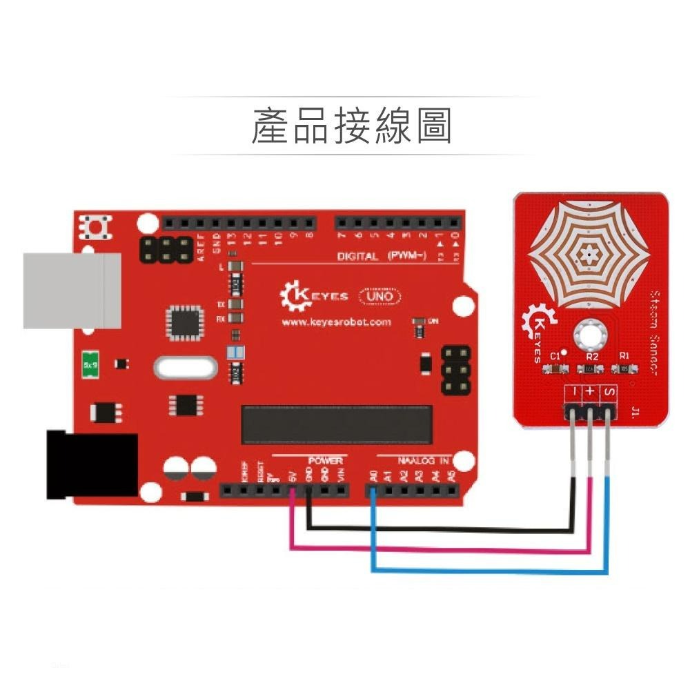 『聯騰．堃喬』水蒸氣感測模組 適合Arduino、micro:bit、樹莓派 等開發學習互動模組-細節圖3