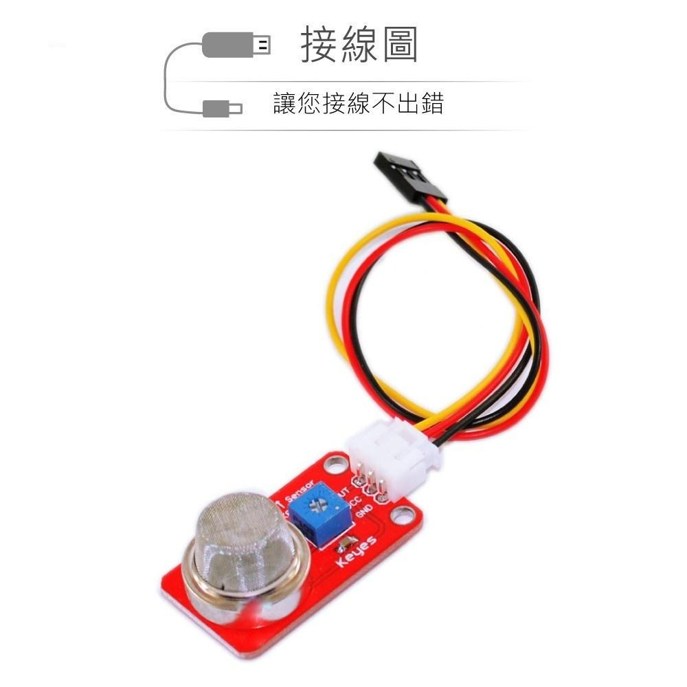 聯騰．MQ-2 煙霧 感測器 適合 Arduino micro:bit 開發 學習 互動 模組 環保材質-細節圖3