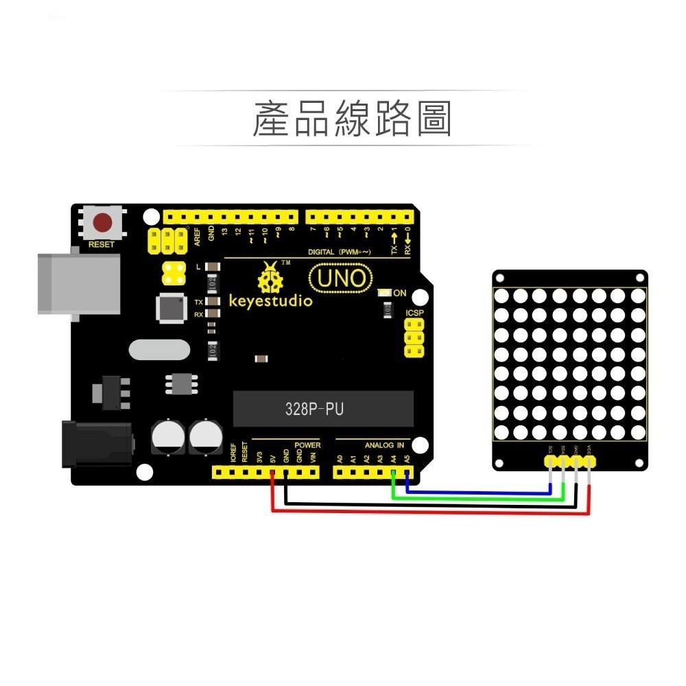 聯騰．8X8 點矩陣 顯示模組 支援Arduino、micro:bit、Raspberry Pi等開發工具-細節圖3