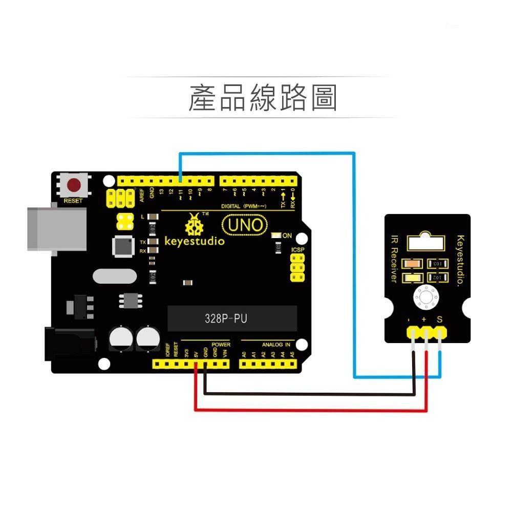 『聯騰．堃喬』紅外線接收 模組 支援Arduino、micro:bit、Raspberry Pi等開發工具-細節圖3