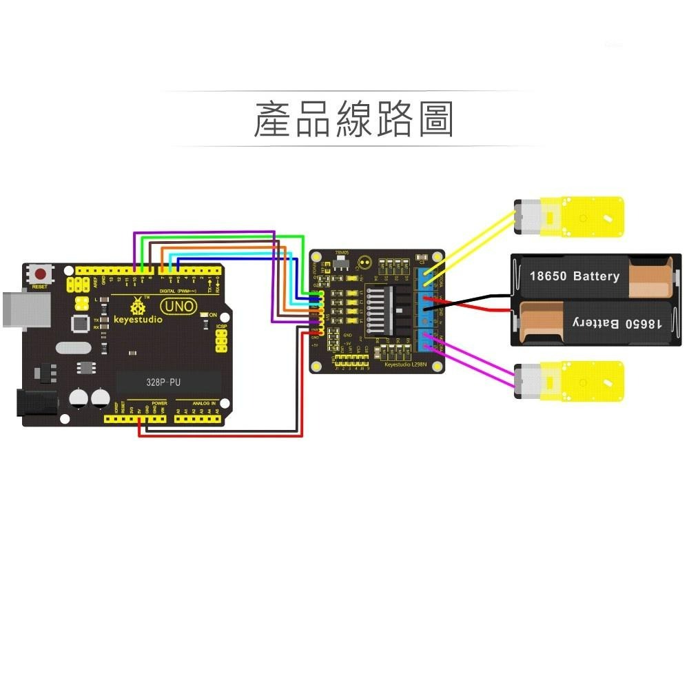 『聯騰．堃喬』L298N 馬達驅動 模組  支援Arduino、micro:bit、Raspberry Pi等開發工具-細節圖3