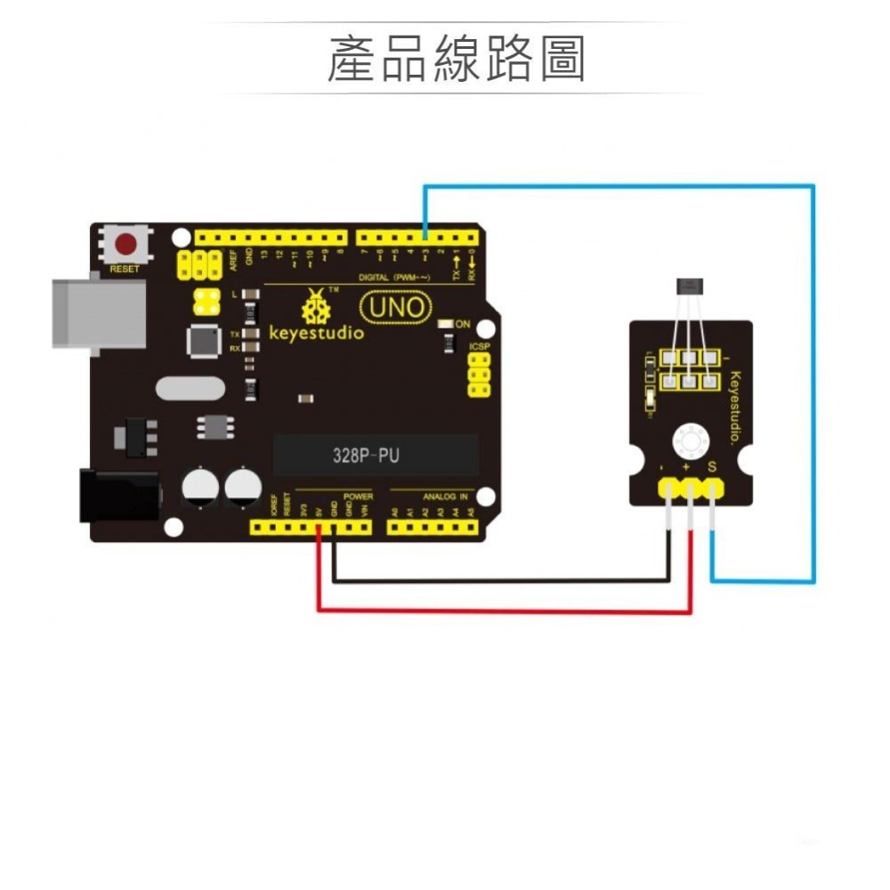 聯騰．Keyestudio KS0020 霍爾磁感測模組 Arduino/micro:bit/Raspberry Pi-細節圖3