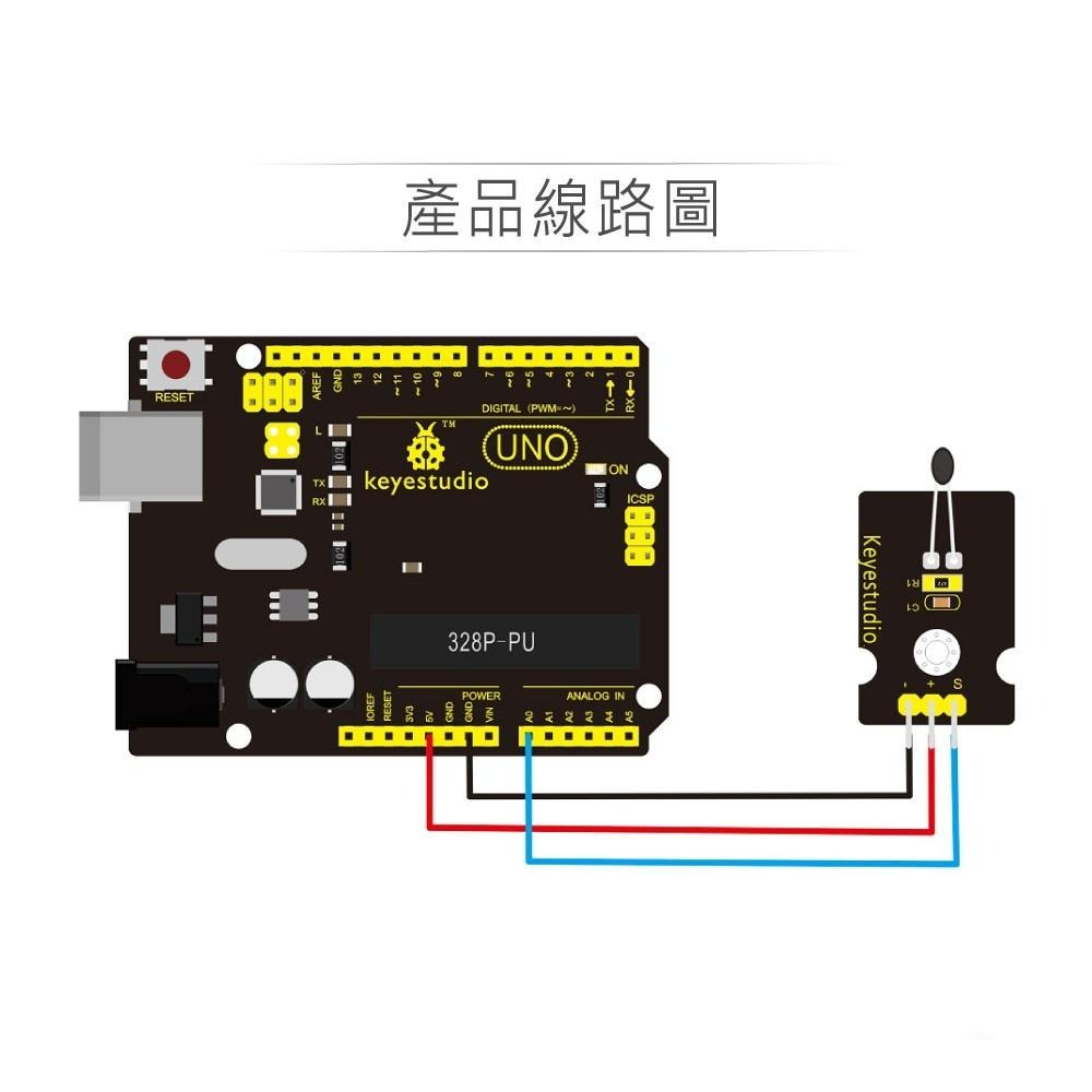 『聯騰．堃喬』熱敏電阻 溫度 模組  支援Arduino、micro:bit、Raspberry Pi等開發工具-細節圖3