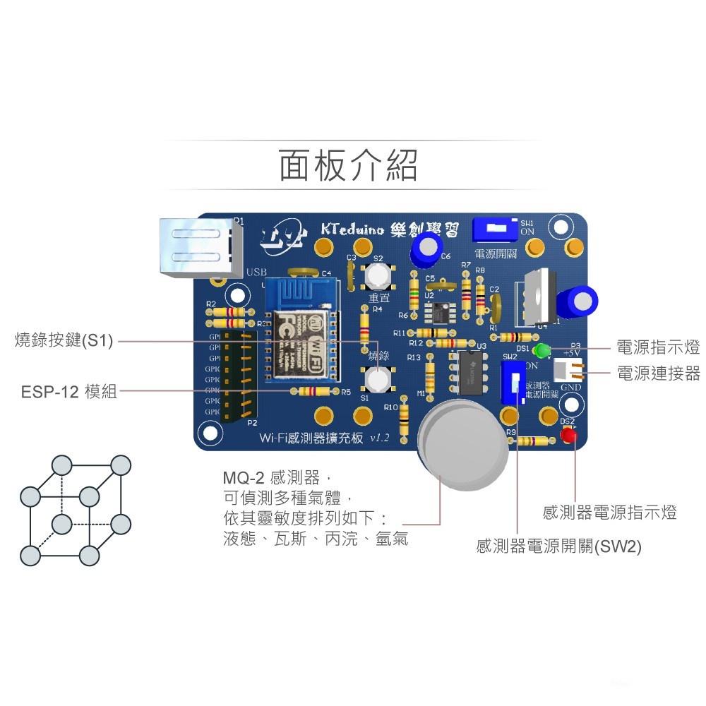 『聯騰．堃喬』MQ-2 煙霧 感測器 + 無線網路 監控 實驗器-細節圖4