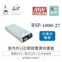 聯騰．MW 明緯 RSP-1000系列｜1000W 單組輸出・機殼型・主動式PFC・全電壓輸入・工業電源-規格圖5