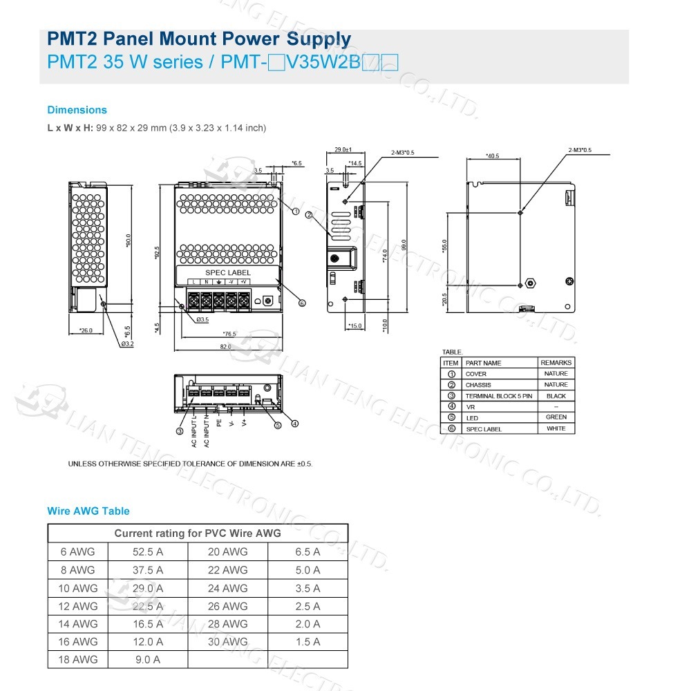 聯騰．DELTA 台達 PMT-12V35W2BA PMT-24V35W2BA 平板型單輸出電源 工業級穩壓供應器-細節圖4