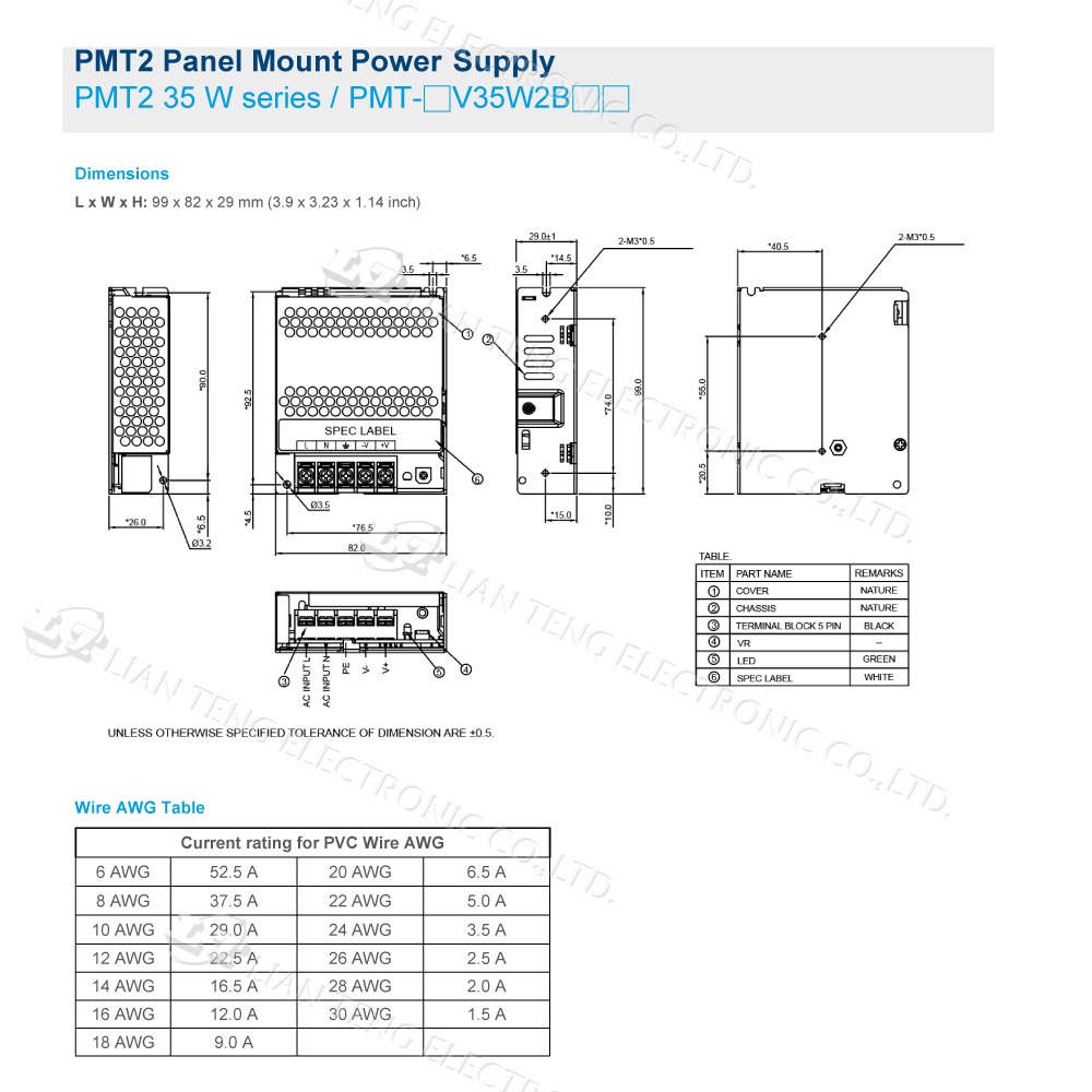 聯騰．DELTA 台達 PMT-12V35W2BA PMT-24V35W2BA 平板型 電源 單輸出 電源供應器-細節圖4