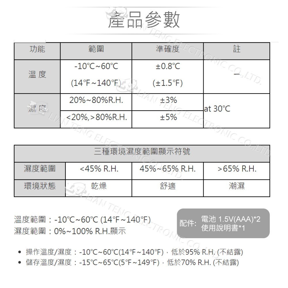 聯騰．DER EE 得益 DE-24 數位型溫度/濕度錶-細節圖3