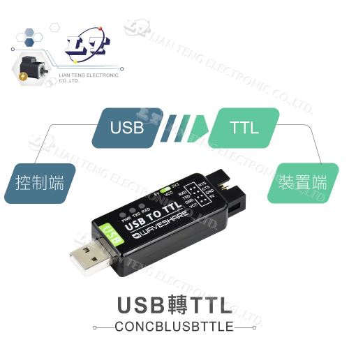 『聯騰．堃喬』微雪 工業級 USB轉TTL /FT232RL 8PIN