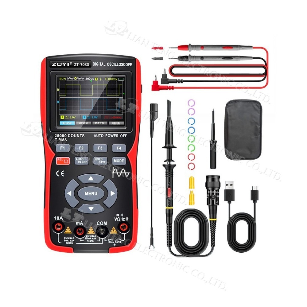 聯騰．ZOYI ZT-703S 三合一示波器萬用表 雙通道 標配版 示波器 + 萬用表 + 信號發生器 眾儀 一年保固-細節圖2