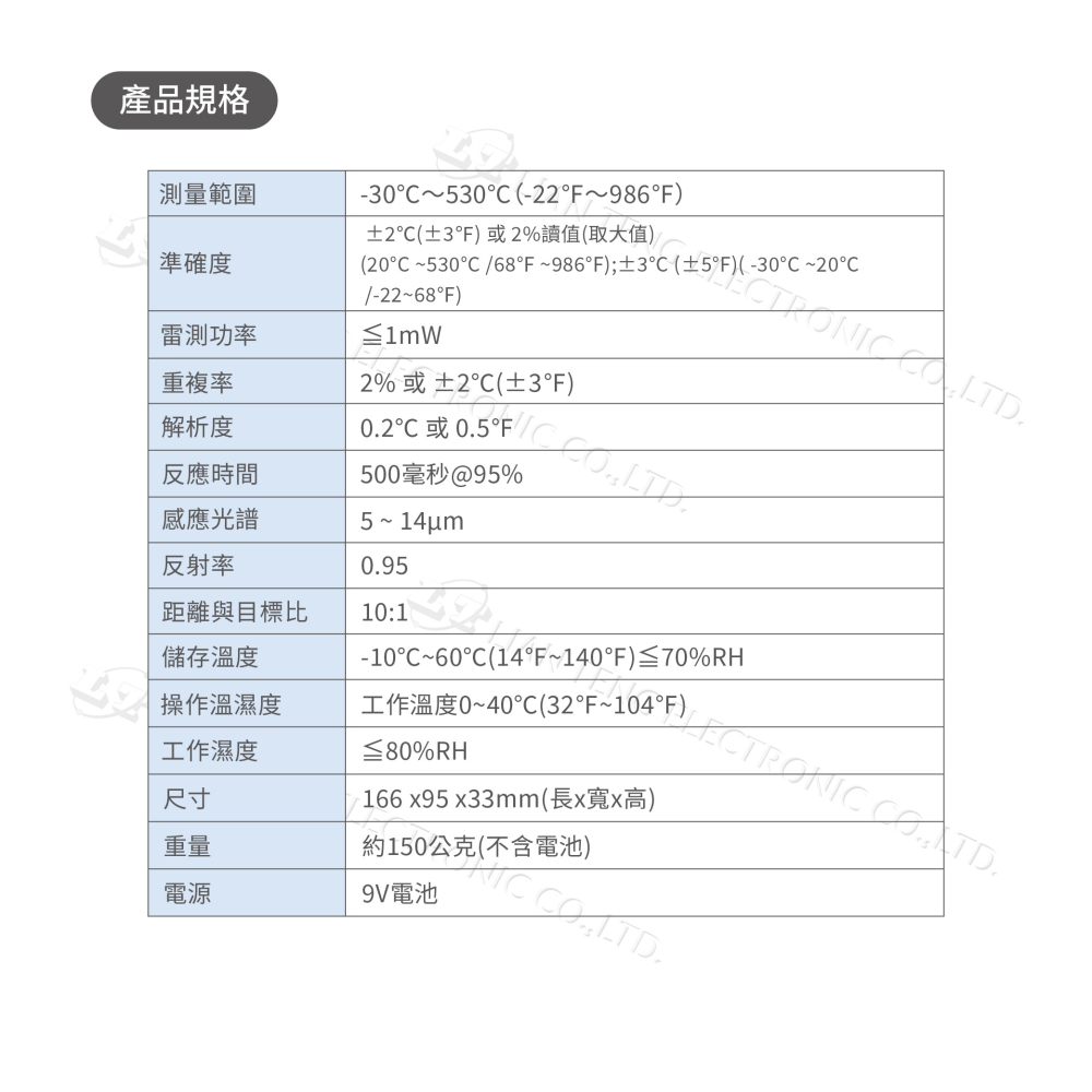 聯騰．世駿TENMARS TM-301 手持式槍型紅外線溫度計-細節圖3
