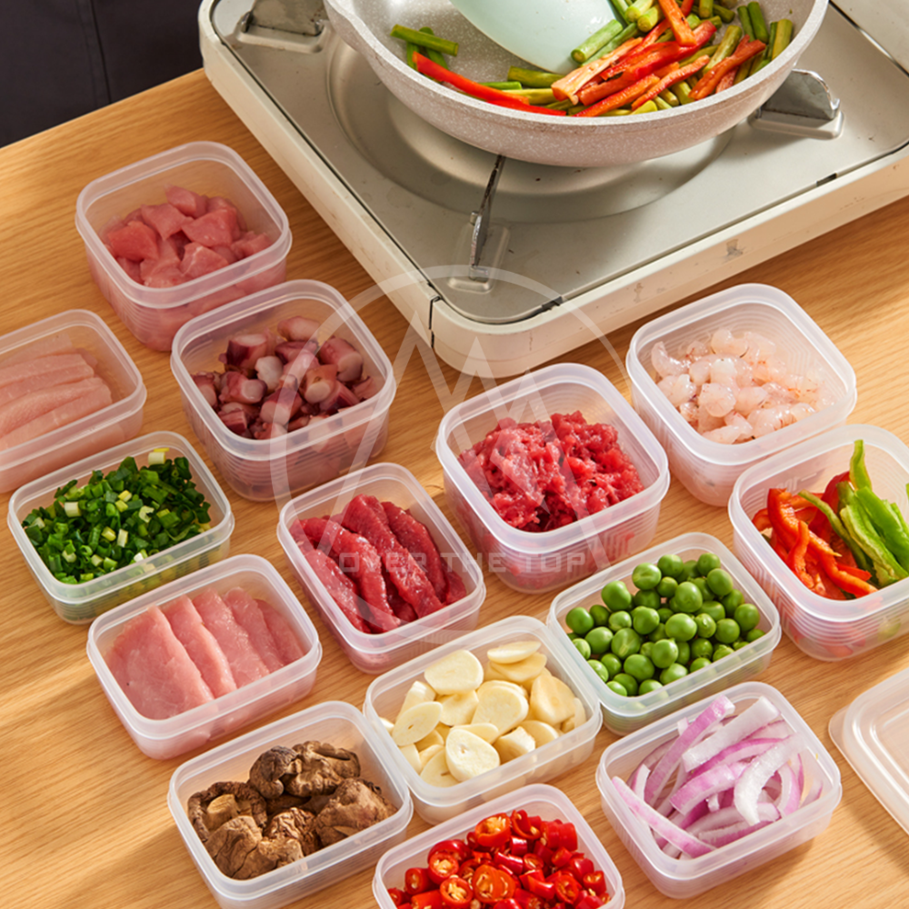 日本製 保鮮盒／薄型保鮮盒 扁型保鮮盒 肉片分裝盒 肉類冷凍保鮮 瀝水保鮮盒 蔥花保鮮盒 可微波保鮮盒【超越巔峰】-細節圖4