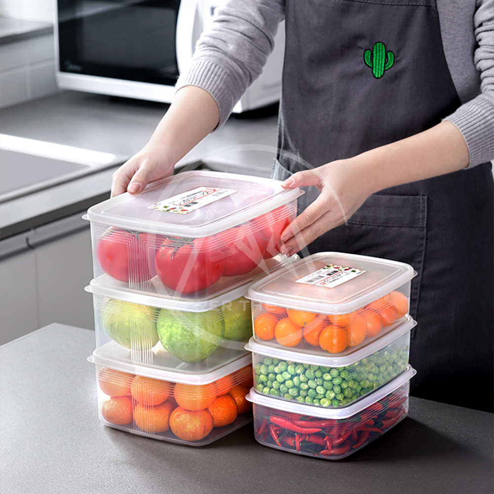 日本製 保鮮盒／薄型保鮮盒 扁型保鮮盒 肉片分裝盒 肉類冷凍保鮮 瀝水保鮮盒 蔥花保鮮盒 可微波保鮮盒【超越巔峰】-細節圖6