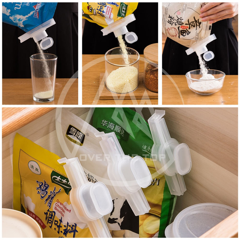 日本 Sanada 出料嘴封口夾／出料嘴密封夾 密封保鮮夾 零食夾 食品密封夾 封口夾 出料口 封口器【超越巔峰】-細節圖8