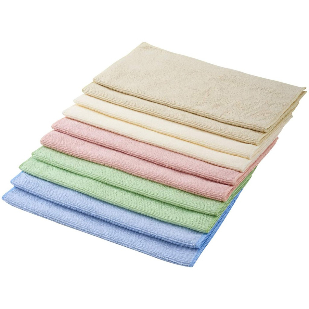 日本 激落君 超細纖維抹布 10入組／超吸水抹布 馬卡龍色抹布 擦拭布 百潔布 擦車布 洗碗布 洗碗巾【超越巔峰】-細節圖9