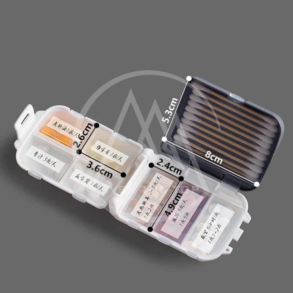 🔥台灣現貨🔥日本製  三層收納藥盒／旅行藥盒 便攜式收納盒 可折疊小物收納盒 旅行首飾盒 可攜帶收納盒【超越巔峰】-細節圖2