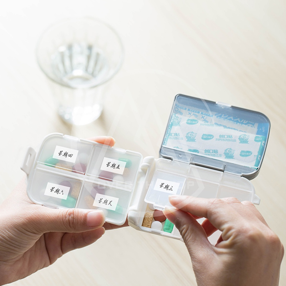 🔥台灣現貨🔥日本製  三層收納藥盒／旅行藥盒 便攜式收納盒 可折疊小物收納盒 旅行首飾盒 可攜帶收納盒【超越巔峰】-細節圖3