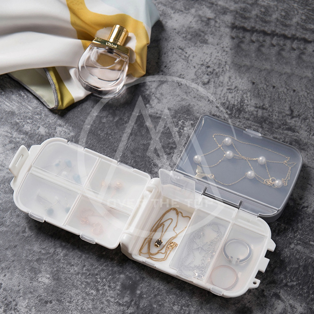 🔥台灣現貨🔥日本製  三層收納藥盒／旅行藥盒 便攜式收納盒 可折疊小物收納盒 旅行首飾盒 可攜帶收納盒【超越巔峰】-細節圖6