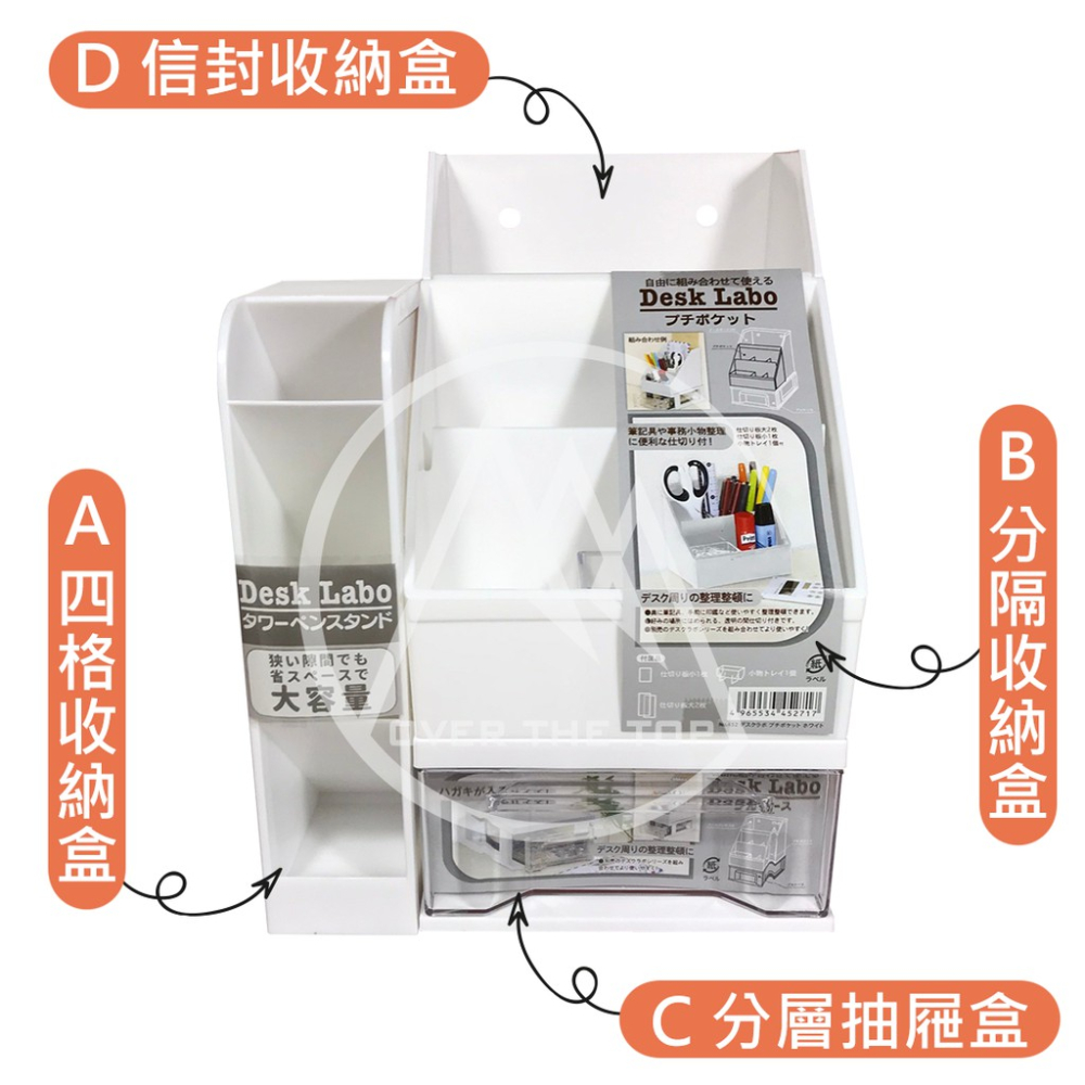 『日本製/台灣出貨』多功能桌面收納盒/文具收納盒 筆桶 收納盒 抽屜櫃 收納櫃 辦公室收納 分隔收納盒 收納【超越巔峰】-細節圖8