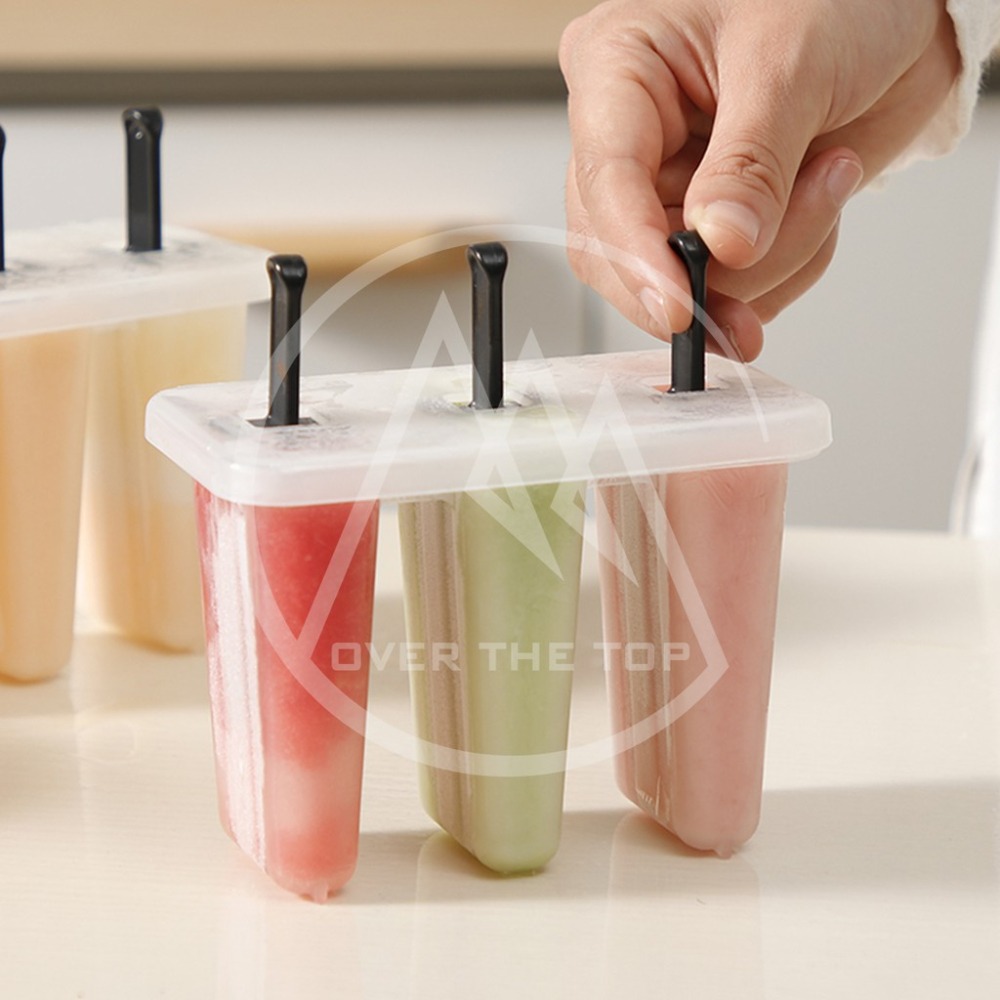 日本製 三格冰棒模具／雪糕模具 冰棒盒 冰棍模具 製冰模 冰塊盒 雪糕盒 冰棒製作盒 自製冰棒 DIY冰棒盒【超越巔峰】-細節圖6