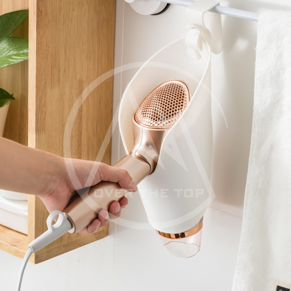 日本製 吹風機收納架（掛勾式）／吹風機收納套 多功能吹風機架 無痕吹風機架 吹風機置物架 吹風機收納盒【超越巔峰】-細節圖7