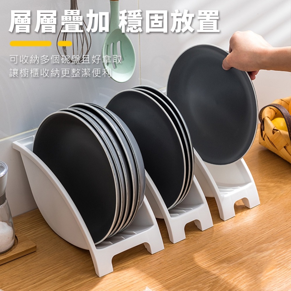 日本製 碗盤收納架／碗公收納架 碗盤瀝水架 盤子置物架 通風瀝水 碟架 盤架 碗架 廚房收納架 餐具收納【超越巔峰】-細節圖3
