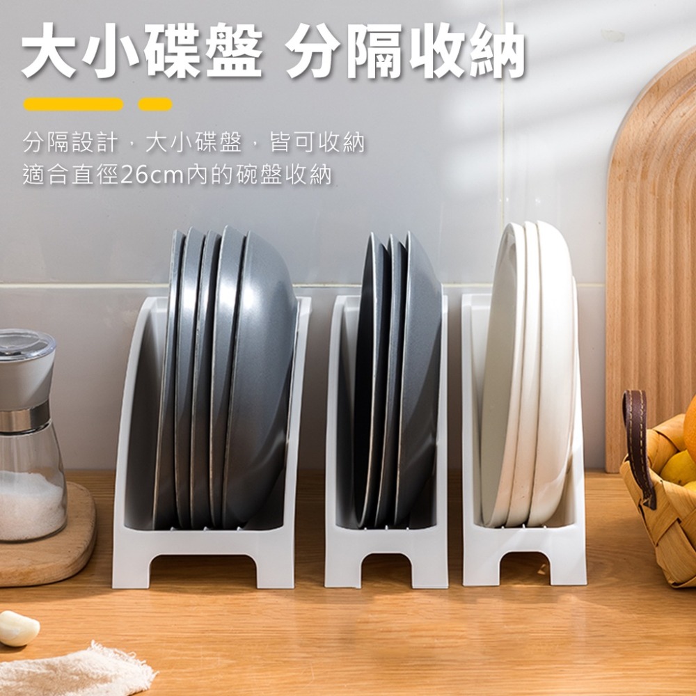 日本製 碗盤收納架／碗公收納架 碗盤瀝水架 盤子置物架 通風瀝水 碟架 盤架 碗架 廚房收納架 餐具收納【超越巔峰】-細節圖7