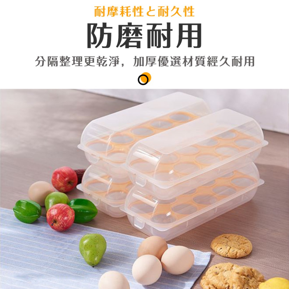 日本製 10格雞蛋收納盒／雞蛋盒 露營雞蛋盒 雞蛋放置盒 雞蛋保護盒 蛋盒 防碰撞雞蛋保鮮盒 蛋托 攜蛋盒【超越巔峰】-細節圖3