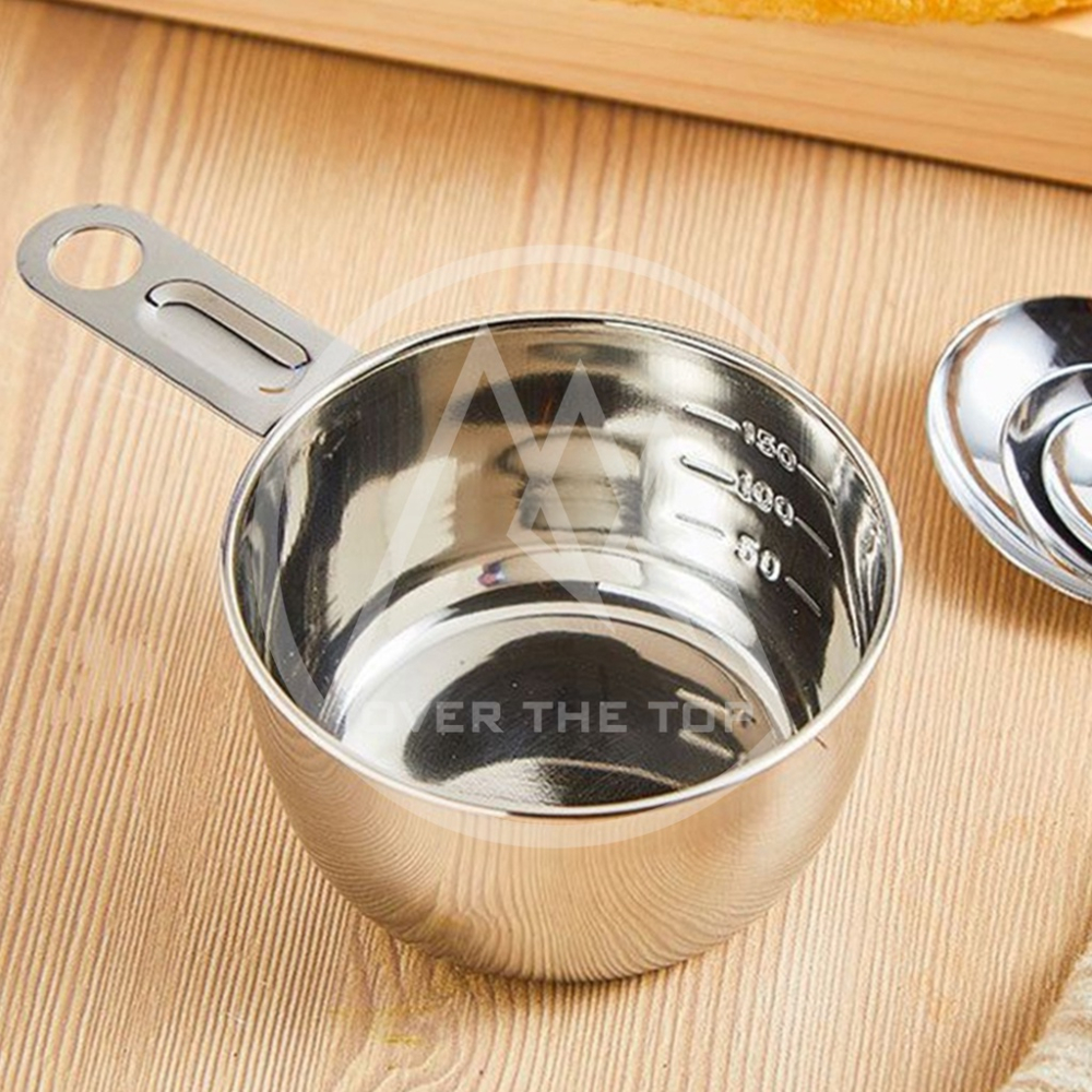 日本製 不鏽鋼量杯／小量杯 烘焙量杯 攪拌盆 打蛋杯 刻度量杯 果醬烘焙鋼杯 備料杯【超越巔峰】-細節圖6